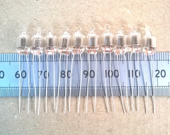 Miniature Neon Bulb 6mm Diameter Mains Indicator Cold Cathode Glow Lamps