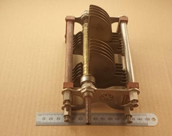 Dual Gang 12pF to 90pF High Voltage Air Spaced Variable Capacitor For TX Loop or ATU
