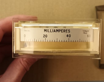 60mA D.C. F.S.D. Sideways Pointer Movement Moving Coil Meter, Side Winking
