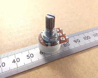Log Potentiometer Solder Lug Splined 16mm Audio Logarithmic A T18SL