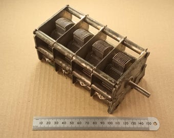 460pF X4 Variable Capacitor Four Gang Air Spaced