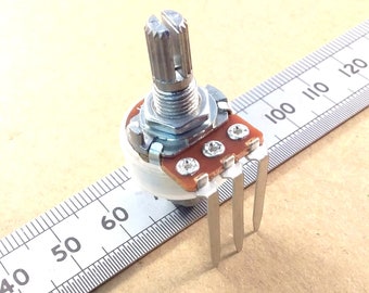 Vertical Mount Equalizer Tone Control Potentiometer Splined Shaft W VT18L