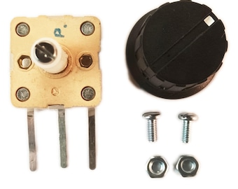 Variable Capacitor Dual Gang For AM Radio Projects Screws Control Knob 65pF 145pF