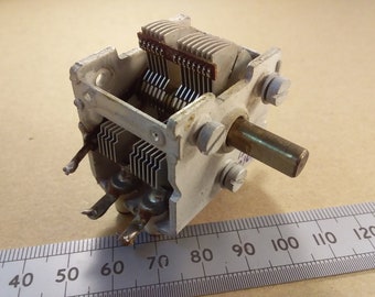 Variable Radio Tuning Capacitor 120 210pF Dual Gang Air Spaced 330pF