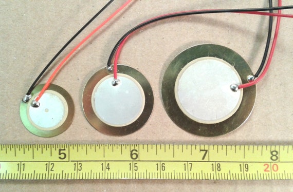 Lot De 15 Micros Piézoélectriques 27 Mm - Capteurs De Vibration Avec Câbles, Pour Instruments DIY, Triggers De Batterie électronique