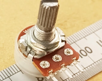 W20K W100K Centre or No Detent Equalizer Potentiometer Splined Shaft W