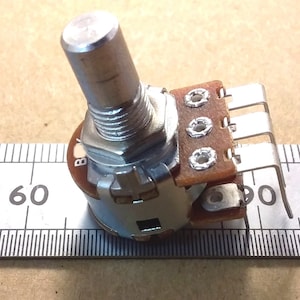 Vertical PCB Mount Potentiometer Stereo Dual 6.3mm Round Shaft Linear B VR63ST