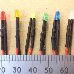 3 mm diffuse led 12 volt voorbedraad constant