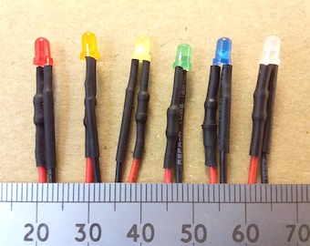 3mm Diffused LED 12 Volt Pre-Wired Constant