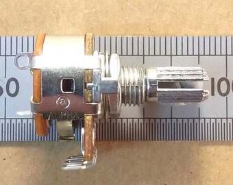 Switched Potentiometer T18 Splined Shaft Solder Lugs Rear Switch B10K
