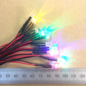12 Volt blinkende LED Vorverdrahtet 5 mm Klar Hohe Helligkeit Arbeitet von 6V bis 12V