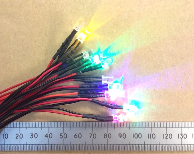 Featured listing image: 12 Volt Flashing LED Pre-Wired 5mm Clear High Brightness Works from 6V to 12V