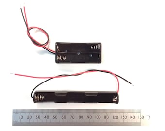 2X AAA Battery Holder with Wires 2 UM4, Long And Side By Side