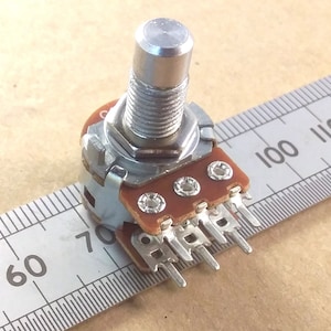 C100K Dual Anti-Log Potentiometer Stereo 6.35mm Round Shaft Reverse Logarithmic C LTRS63ST