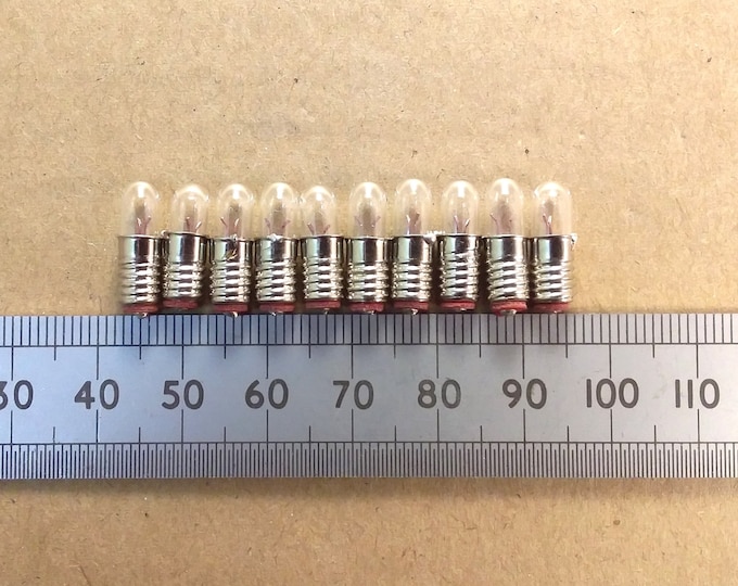 Featured listing image: LES Filament Light Bulb 6V or 12V 50mA T1.5 E5 Screw In Miniature Indicator Lamp