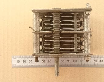 Dual Gang 15pF to 100pF High Voltage Air Spaced Variable Capacitor For TX Loop or ATU
