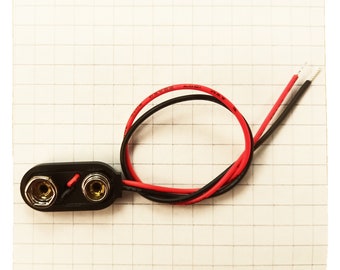 PP3 9V Battery Clip In Hard Plastic 15cm Wires