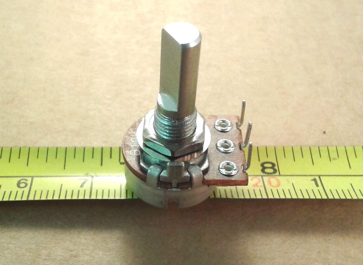 Linear Mono Potentiometers 6mm Shaft with Angled Pins Volume Mixer Pot