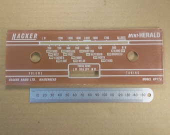 Hacker Mini Herald RP17A Perspex Lucite Radio Tuning Scale