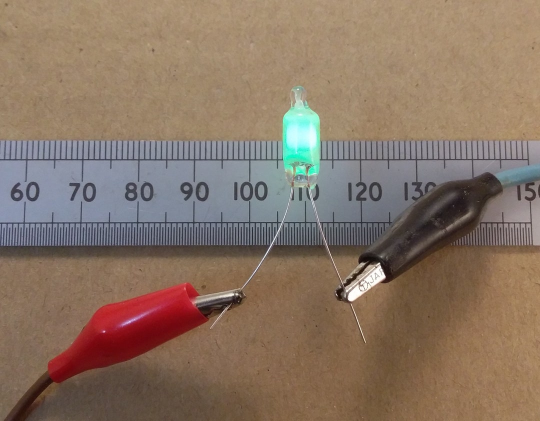 100 Led Neon Verde 5mm - Lampadine In Miniatura Per Indicatori Luminosi