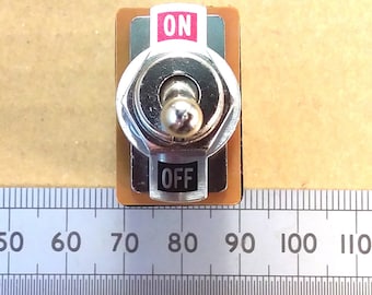 Mains Power Toggle Switch DPDT 250V 1.5A With On Off Plate Bezel