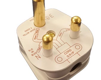 Round Pin Mains Power Plug 15 Amp 15A 250V Unfused British UK Type BS546A