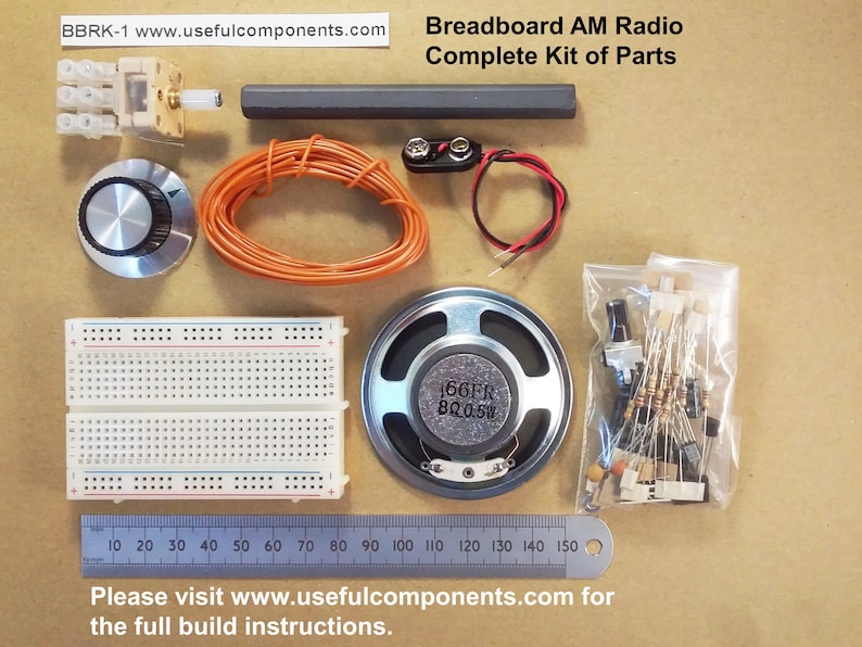 Radio Kit Six Transistor Using Solderless Breadboard AM MW Receiver with Fully Detailed Online Instructions image 3