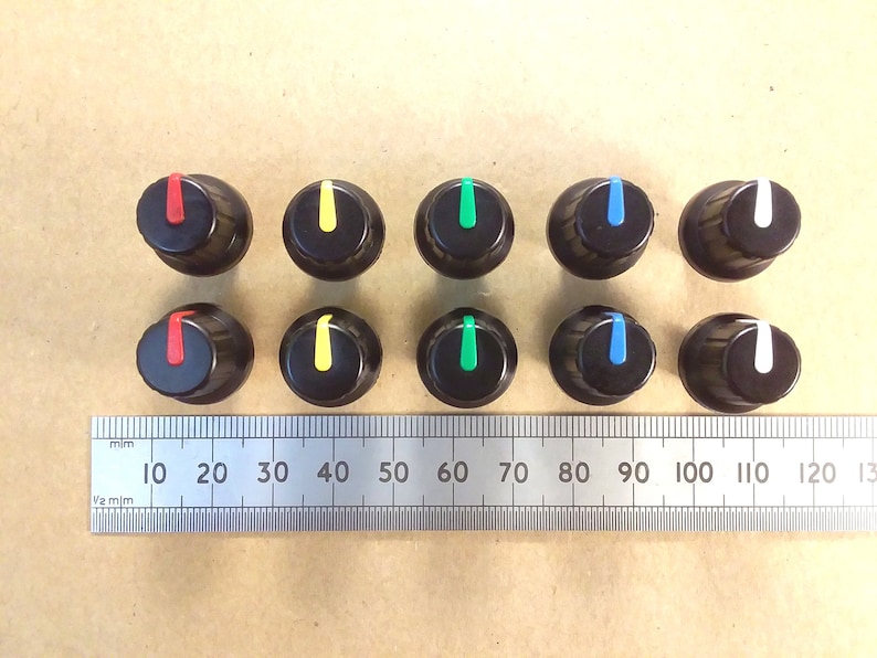 Through Panel Extension Volume Control Knob for Metric 6.0mm Flatted D