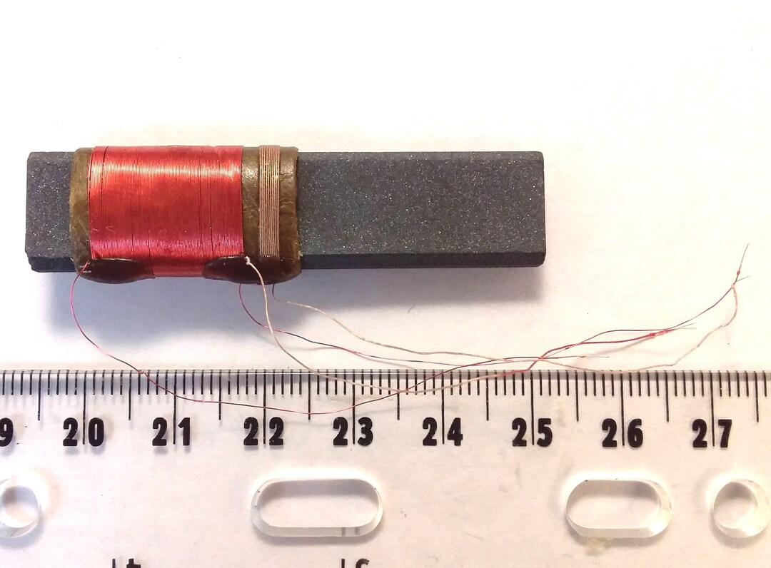 Flat Bar Ferrite Rod and MW AM Coil, 525uh Loopstick Antenna, 55 X 12 X