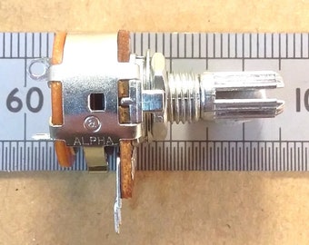 Switched Linear Potentiometer Splined Shaft PCB Pins Rear Switch B RSWL