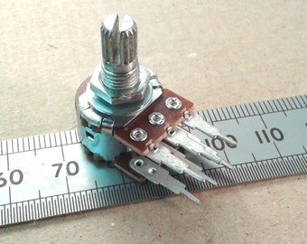 Potentiometer Long Pin Stereo Splined Audio Logarithmic Volume A Track Pot LPST