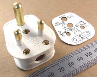 Round Pin Mains Power Plug 5 Amp 5A 250V UK British BS546A
