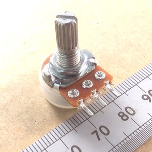 Mono Potentiometer 16mm Linear Taper T18 Splined Shaft B BAS