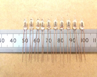 Neon Bulb 4mm Diameter Miniature Mains Indicator Glow Lamp