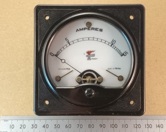 15 Amp Square Aircraft Ammeter A.C. Ampmeter, Alternating Current