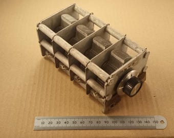 550pF X4 Variable Capacitor Four Gang Air Spaced
