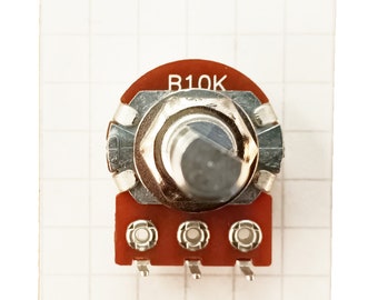 B10K 41 Detent Potentiometer 17mm 6mm D-Shaft Multiple Click Action Linear B D41P