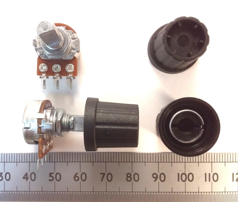 Potentiometer Control Knob 19mm With Movable Pointer Cap for 6.0mm