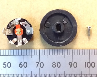 Volume Control Potentiometer With Switch 21mm Black Thumbwheel Knob 5K