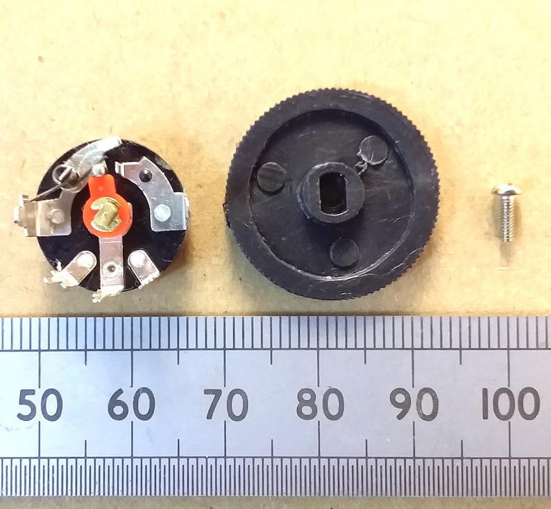Volume Control Potentiometer Switched 21mm Black Thumbwheel Knob 5K Etsy