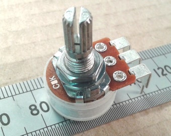 Potentiometer Vertical  PCB Mount Splined T18 Shaft Inverse Log Pot Anti Log C VT18