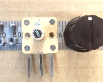 Variable Capacitor Dual Gang for AM Radio Projects Screws Control Knob 65pF 145pF