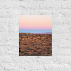 Desert Sunset Landscape Photography Print, Colorful Sunset Photograph, Monument Valley, Utah USA
