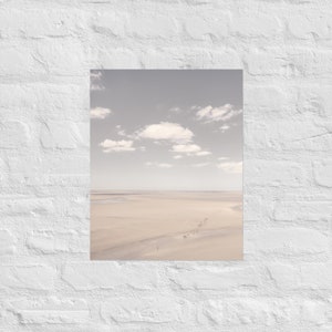 Mont St. Michel Low Tide Photography Print, Calming Landscape Photograph, France