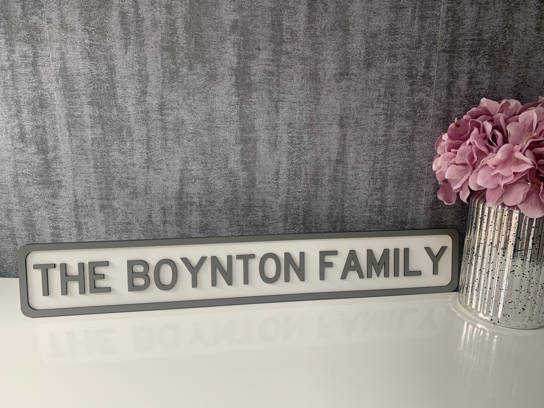 Handmade Custom Family Name Street Sign - MDF Personalized Road Sign ...