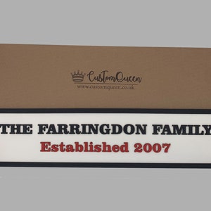 Personalised Family Name Street Sign With EST Date, Fully customisable, A Great Wedding Gift, Handmade & Painted in the UK
