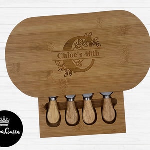 CHEESEBOARD WITH TOOLS Awesome gift Personalised cheeseboard with your wording and design Wedding gift Cheese Board image 9