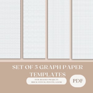 May include: Set of five graph paper templates in PDF format for beaded projects, including brick stitch, peyote, and loom.