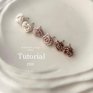 DIY ビーズ ローズ スタッド イヤリング チュートリアル – フラワー イヤリングのビーズ細工のステップバイステップ ガイド