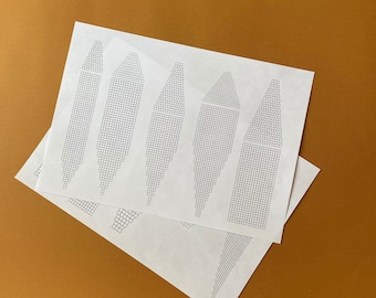 Beading Graph Template – 10 Miyuki Delica Seed Bead Patterns (PDF Download)
